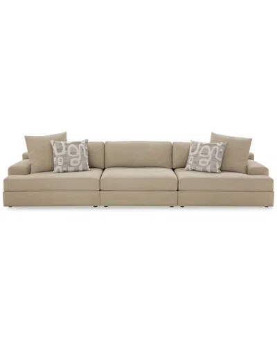 Macy's Klarke 3-pc. Sofa With Deep Seating, Exclusively At  In Platinum