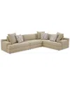 Macy's Klarke 4-pc. L Sectional, Exclusively At  In Platinum