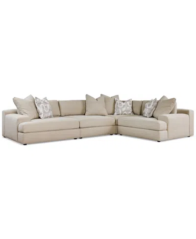 Macy's Klarke 4-pc. L Sectional With Deep Seating, Exclusively At  In Platinum