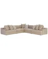 Macy's Klarke 4-pc. L Sectional, Exclusively At  In Platinum