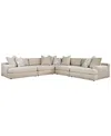 Macy's Klarke 5-pc. L Sectional With Deep Seating, Exclusively At  In Platinum