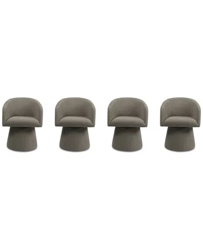 Macy's Korder 4-pc. Arm Swivel Chair Set, Created For  In Sand