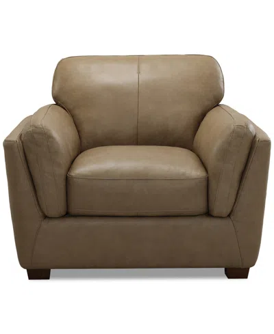 Macy's Korder Leather Chair, Created For  In Buff
