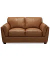 Macy's Korder Leather Loveseat, Created For  In Tumbleweed