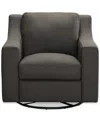 Macy's Kovner Leather Glider & Swivel Arm Chair, Created For  In Mink