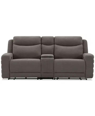 Macy's Kristyan 3-pc. Fabric Sofa With 2 Power Motion Chairs And Console, Exclusively At