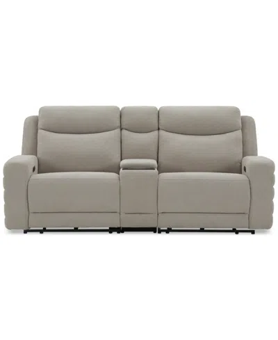 Macy's Kristyan 3-pc. Fabric Sofa With 2 Power Motion Chairs And Console, Exclusively At