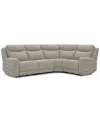 Macy's Kristyan 4-pc. Fabric Sectional With With 2 Power Recliners, Exclusively At