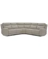 Macy's Kristyan 5-pc. Fabric Sectional With 2 Power Recliners, Exclusively At