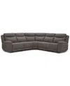 Macy's Kristyan 5-pc. Fabric Sectional With 2 Power Recliners, Exclusively At