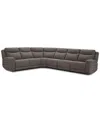 Macy's Kristyan 6-pc. Fabric Sectional With 2 Power Recliners, Exclusively At