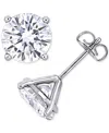 Macy's Lab-created Moissanite Stud Earrings (4 Ct. T.w.) In 14k White Gold In Moissanite