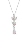 Macy's Lab-created Opal (1-1/10 Ct. T.w.) & Lab-created White Sapphire (1/5 Ct. T.w.) Vine Inspired 18" Pen In Opal