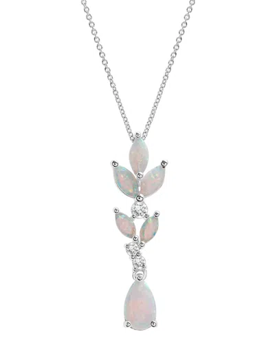 Macy's Lab-created Opal (1-1/10 Ct. T.w.) & Lab-created White Sapphire (1/5 Ct. T.w.) Vine Inspired 18" Pen