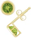 Macy's Lab-created Opal Bezel Stud Earrings (1-1/5 Ct. T.w.) Stud Earrings In 10k Gold (also In Additional In Peridot,gold