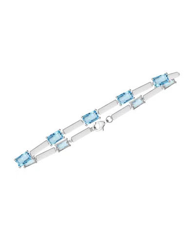 Macy's Lab-grown Amethyst (2.2 Ct. T.w.) Bracelet In Sterling Silver (also Available In Multi-stones) In Blue