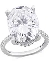 Macy's Lab Grown Moissanite Engagement Ring (8 Ct. T.w.) In 10k White Gold In White
