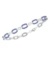 Macy's Lab-grown Ruby (2 Ct. T.w.) Bracelet In Sterling Silver (also In Sapphire) In Black