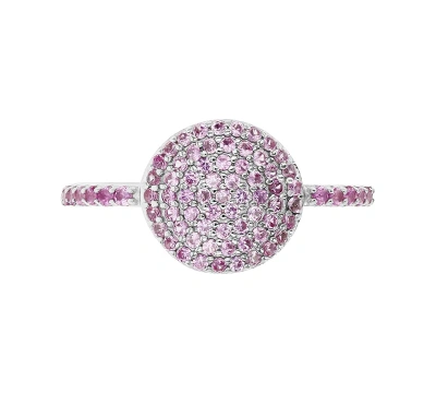 Macy's Lab-grown Ruby Cluster Ring (7/8 Ct. T.w.) In Sterling Silver
