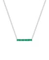 Macy's Lab-grown Sapphire (5/8 Ct. T.w.) Necklace In Sterling Silver (also In Multi-stone) In Silver