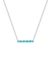 Macy's Lab-grown Sapphire (5/8 Ct. T.w.) Necklace In Sterling Silver (also In Multi-stone) In Blue
