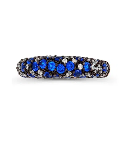 Macy's Lab Grown Spinel And Cubic Zirconia Pave Fashion Ring (1 3/4 Ct. T.w. And 3/4 Ct. T.w.) In 14 Karat In Rose Gold