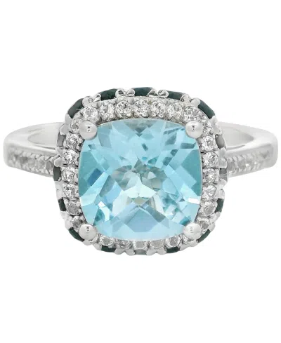 Macy's Lab Grown Swiss Blue Topaz (2-1/2 Ct. T.w.), Lab Grown Black Sapphire (5/8 Ct. T.w.) & Lab Grown Whi