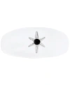Macy's Lab-grown White Sapphire (1/20 Ct. Tw.) & Enamel Star Ring In Sterling Silver (also In Black Spinel) In White
