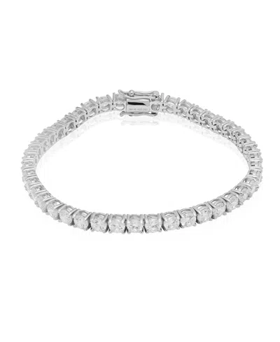 Macy's Lab Grown White Sapphire (14.28 Ct. T.w.) Bracelet In Sterling Silver (also Available In Lab Grown R In Metallic