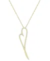 MACY'S LAB-GROWN WHITE SAPPHIRE ELONGATED HEART 18" PENDANT NECKLACE (5/8 CT. T.W.)