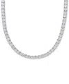 Macy's Lab Grown White Sapphire Tennis Necklace (33 Ct. T.w.) In Sterling Silver, 18" (also Available In 18 In Silver