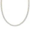 Macy's Lab Grown White Sapphire Tennis Necklace (33 Ct. T.w.) In Sterling Silver, 18" (also Available In 18 In Gold