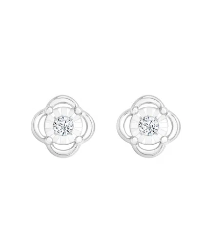 Macy's Lab-grown Diamond Earrings (1/10 Ct. T.w.) In Sterling Silver