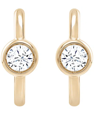 Macy's Lab-grown Diamond Hoop Earrings (1/2 Ct. T.w.) In 14k Yellow Gold