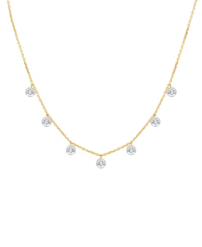 Macy's Lab-grown Diamond Necklace (1-1/2 Ct. T.w.) In 14k Yellow Gold