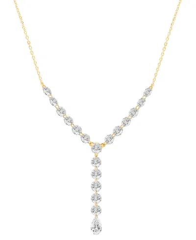 Macy's Lab-grown Diamond Necklace (2 Ct. T.w.) In 14k Yellow Gold