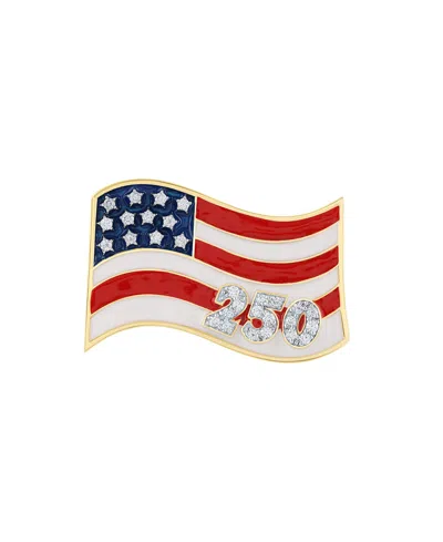 Macy's Lab-grown Diamond Pin (1/4 Ct. T.w.) In 14k Gold-plated Sterling Silver,  Exclusive In Yellow
