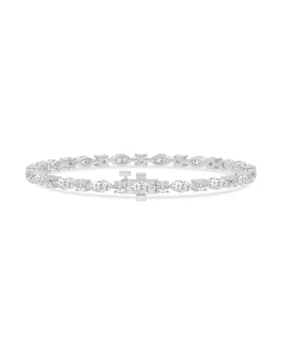 Macy's Lab-grown Diamond Tennis Bracelet (5 Ct. T.w.) In 14k White Gold In Metallic
