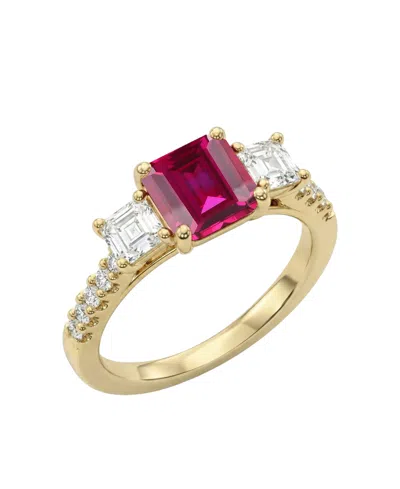 Macy's Lab-grown Ruby (2-1/6 Ct. T.w.) & Lab-grown Diamond (1 Ct. T.w.) Ring In 14k Yellow Gold
