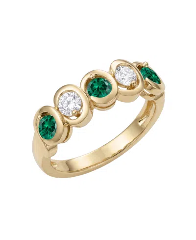 Macy's Lab-grown Ruby (5/8 Ct. T.w.) & Lab-grown Diamond (1/3 Ct. T.w.) Ring In 14k Yellow Gold