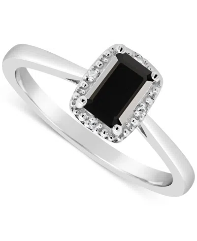 Macy's Labradorite & Diamond Accent Ring In Sterling Silver (also In Onyx & Turquoise)