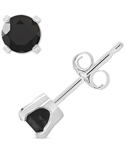 Macy's Labradorite Stud Earrings In 14k Gold (also In Onyx & Turquoise) In Onyx,white Gold