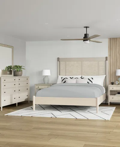 Macy's Laguna 3pc Bedroom Set (king Bed + Dresser + Nightstand) In Transparent
