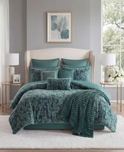 Macy's Macys Landry Floral 14 Piece Comforter Sets In Green