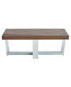 Macy's Laredo 18" Metal Cocktail Table In Multi-step Chestnut Finish