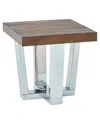Macy's Laredo 23" Metal End Table In Multi-step Chestnut Finish