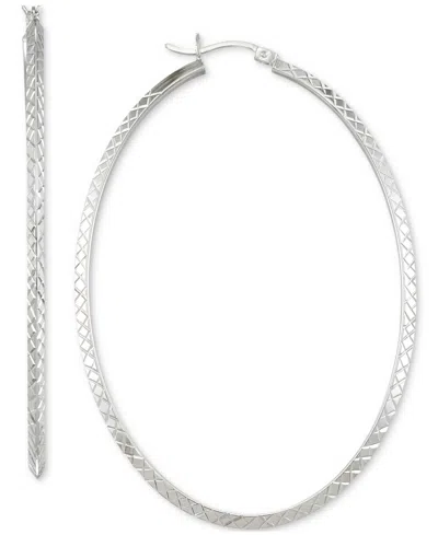 Macy's Large Oval Hoop Earrings In 14k Gold Vermeil (also In Sterling Silver)