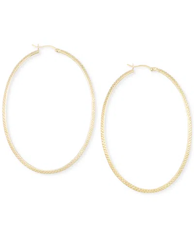 Macy's Large Oval Hoop Earrings In 14k Gold Vermeil (also In Sterling Silver)