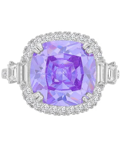 Macy's Lavender Cushion Bridal Ring In Blue