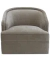 Macy's Lelina Fabric Swivel Chair, Exclusively At  In Biscotti
